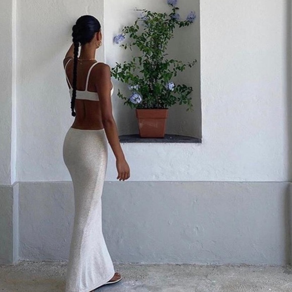 Cult Gaia SERITA MAXI DRESS Off-White Size XS - Picture 4 of 9